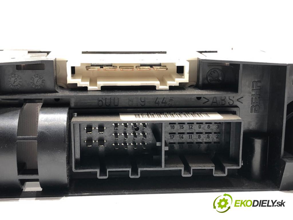 VW POLO (9N_, 9A_) 2001 - 2014    1.9 TDI 74 kW [101 KM] olej napędowy 2001 - 2009  Panel ovládania kúrenia 6Q0819045Q (Prepínače, spínače, tlačidlá a ovládače kúrenia)