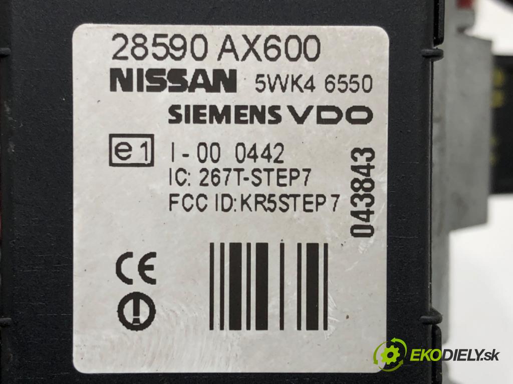 NISSAN MICRA III (K12) 2002 - 2010    1.5 dCi 48 kW [65 KM] olej napędowy 2003 - 2010  spinačka 28590AX600 (Spínacie skrinky a kľúče)