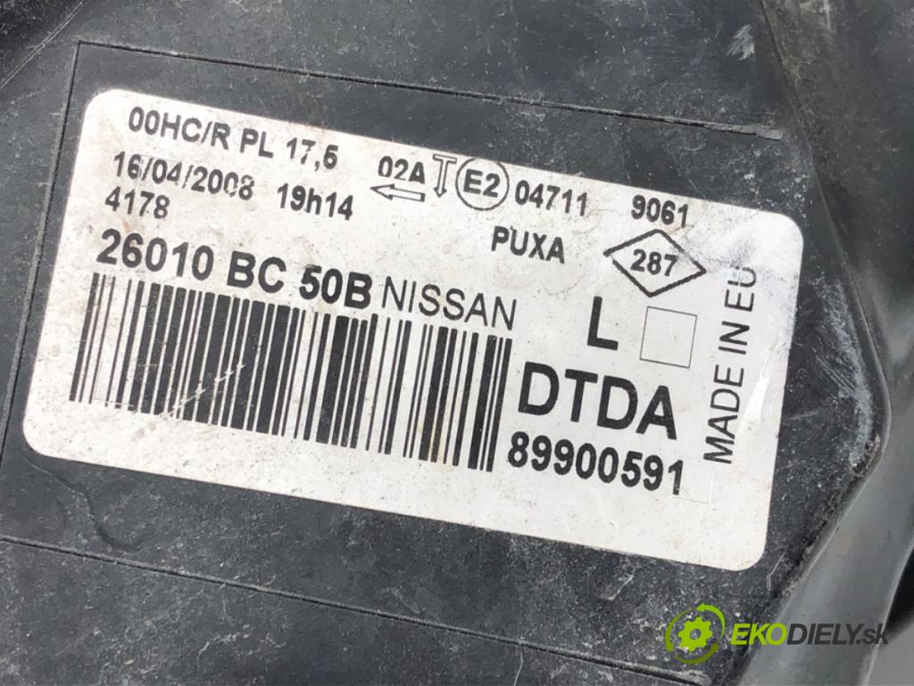 NISSAN MICRA III (K12) 2002 - 2010    1.5 dCi 48 kW [65 KM] olej napędowy 2003 - 2010  Svetlomet ľavy predný 26010BC50B