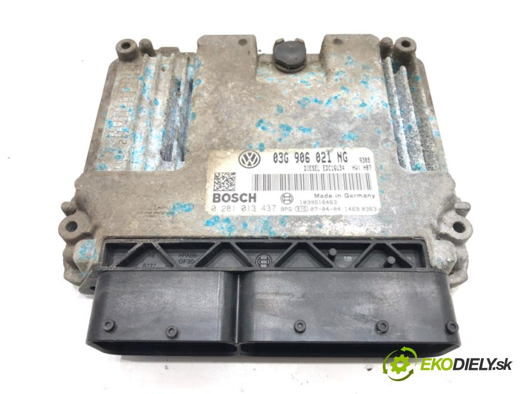 VW PASSAT B6 Variant (3C5) 2005 - 2011    1.9 TDI 77 kW [105 KM] olej napędowy 2005 - 2010  riadiaca jednotka Motor 03G906021NG 0281013437 (Riadiace jednotky)