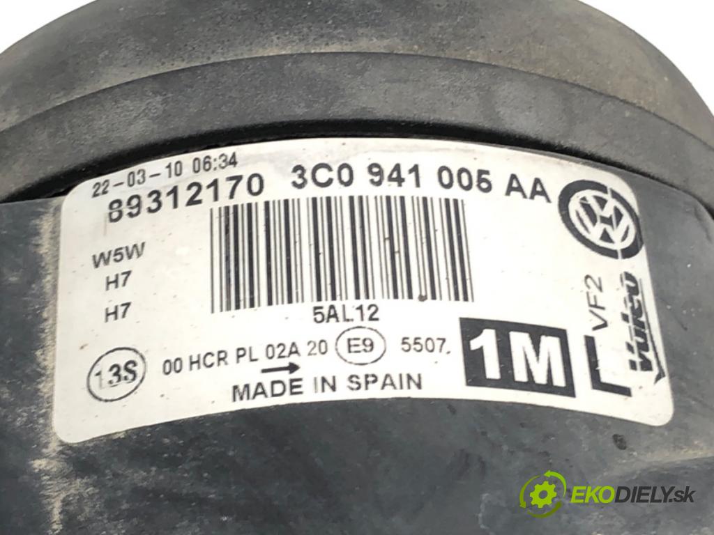 VW PASSAT B6 Variant (3C5) 2005 - 2011    1.9 TDI 77 kW [105 KM] olej napędowy 2005 - 2010  Svetlomet ľavy predný 3C0941005AA