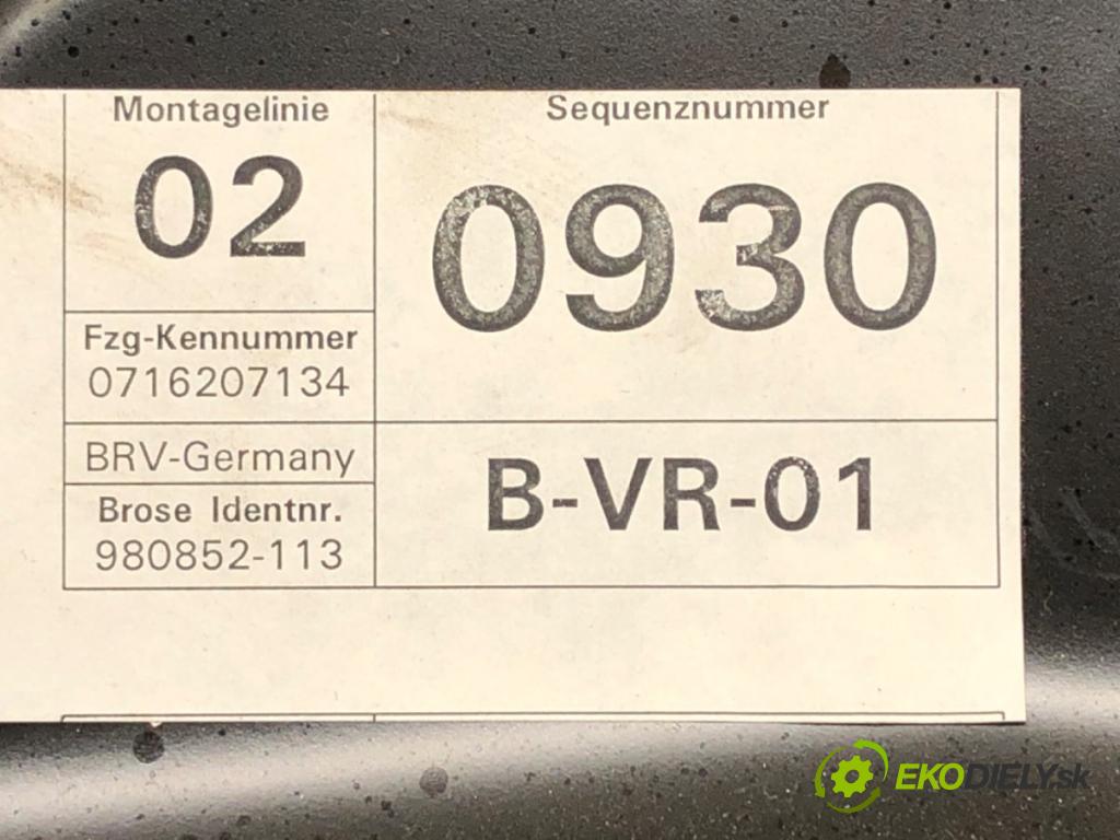 VW PASSAT B6 Variant (3C5) 2005 - 2011    1.9 TDI 77 kW [105 KM] olej napędowy 2005 - 2010  mechanismus okna pravý přední část 1K0959702P