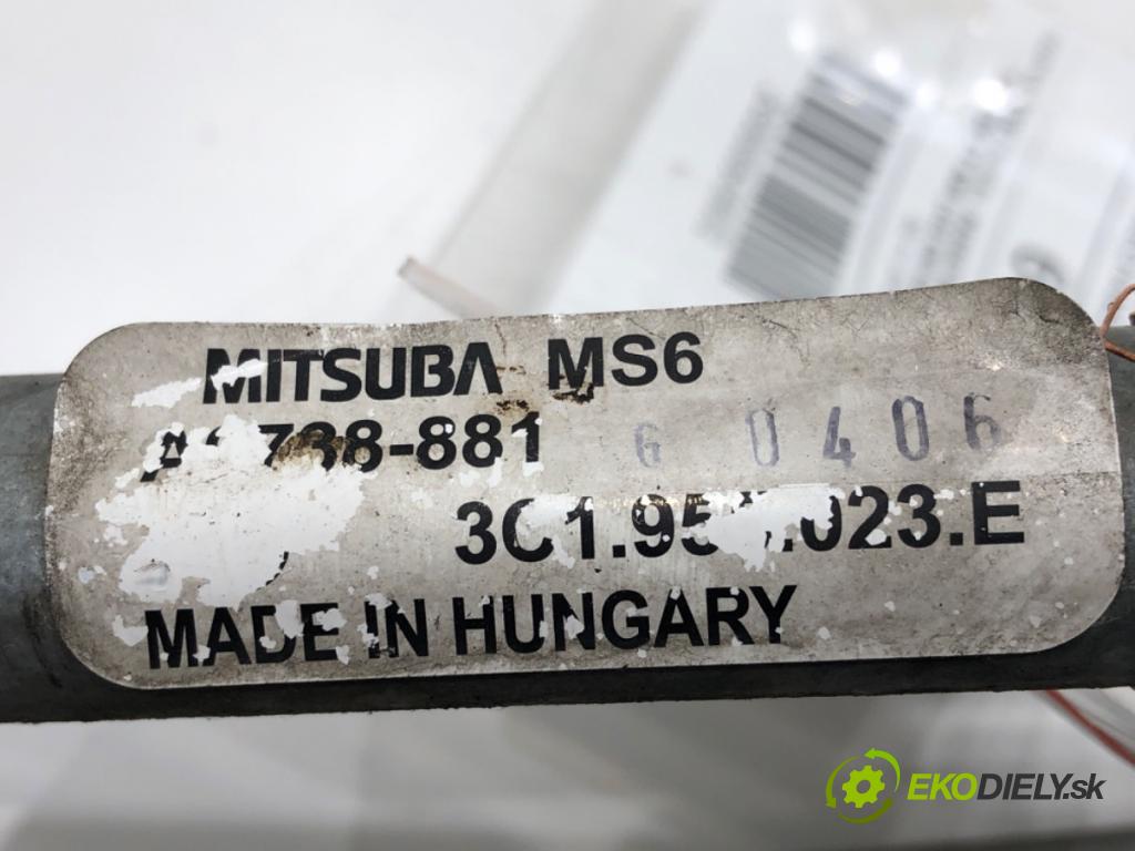 VW PASSAT B6 Variant (3C5) 2005 - 2011    1.9 TDI 77 kW [105 KM] olej napędowy 2005 - 2010  Mechanizmus stieračov predný 3C1955419A (Motorčeky stieračov predné)