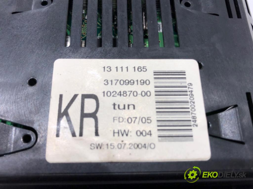OPEL ASTRA H GTC (A04) 2005 - 2010    1.9 CDTi (L08) 110 kW [150 KM] olej napędowy 2005 - 2010  Dislpej 13111165 (Prístrojové dosky, displeje)