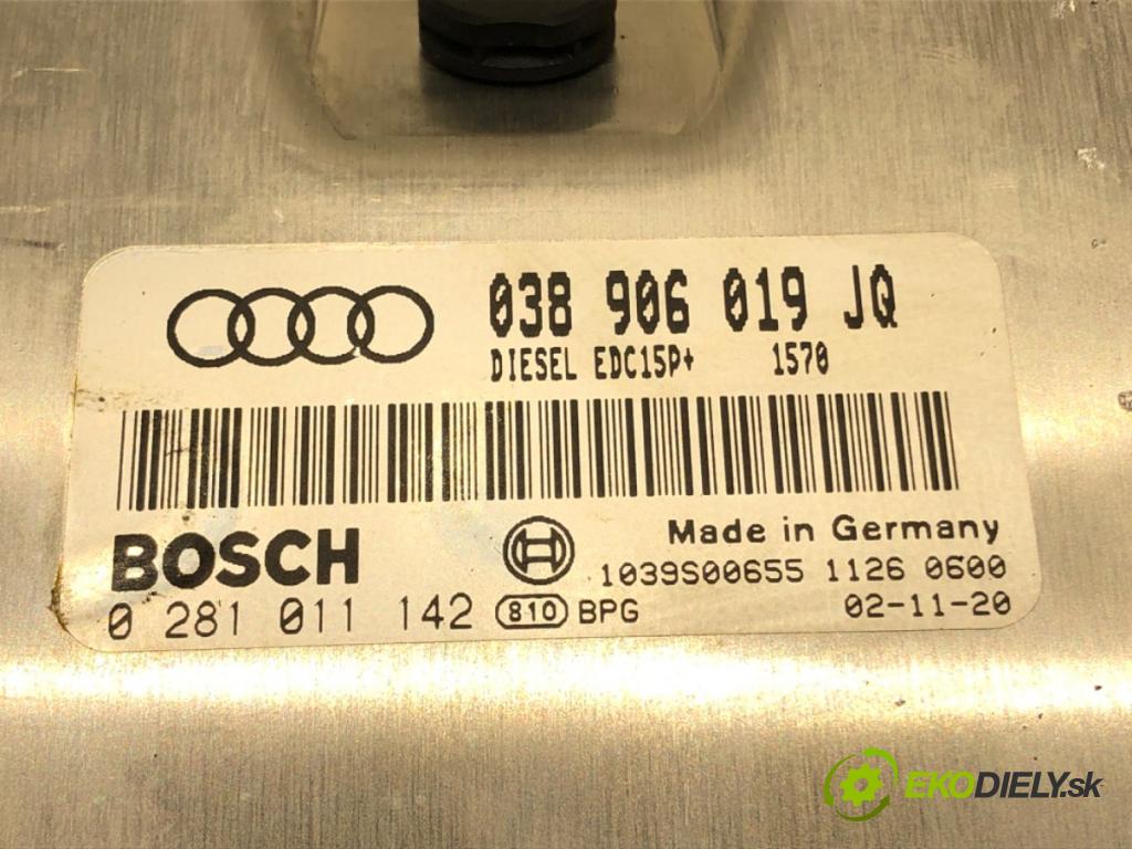 AUDI A4 B6 (8E2) 2000 - 2005    1.9 TDI 96 kW [130 KM] olej napędowy 2000 - 2004  riadiaca jednotka Motor 038906019JQ 0281011142 (Riadiace jednotky)