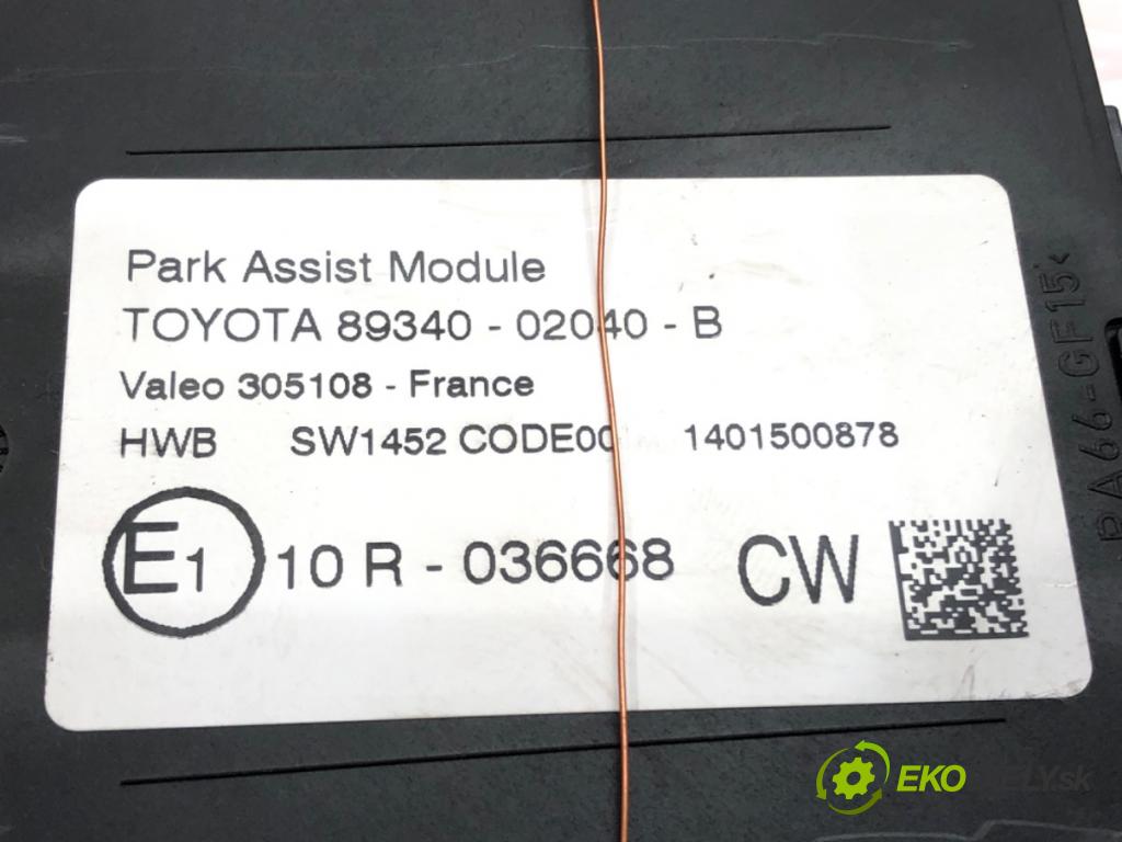 TOYOTA AURIS (_E18_) 2012 - 2018    1.6 (ZRE181_, ZRE185_) 97 kW [132 KM] benzyna 2012 - 2018  Modul PDC 89340-02040 (Ostatné)