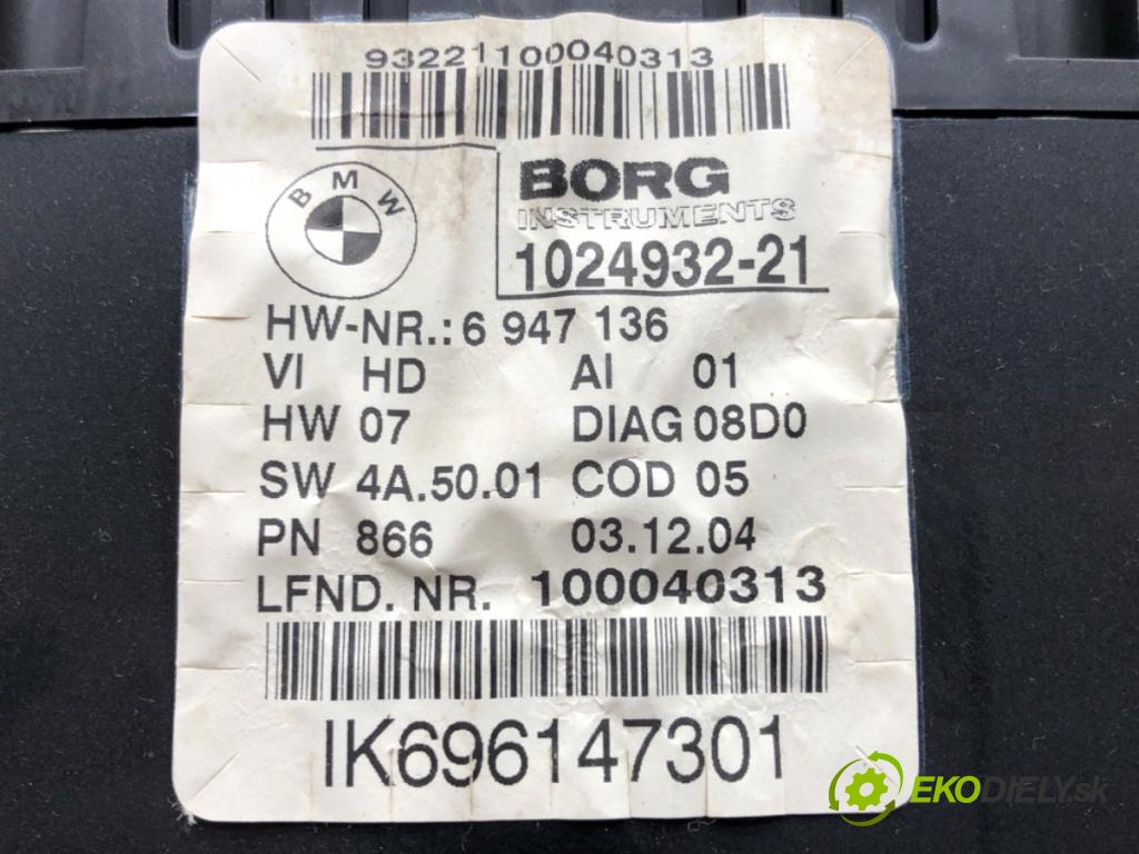 BMW 1 (E87) 2003 - 2013    116 i 85 kW [115 KM] benzyna 2004 - 2011  Prístrojovka 6947136 (Prístrojové dosky, displeje)