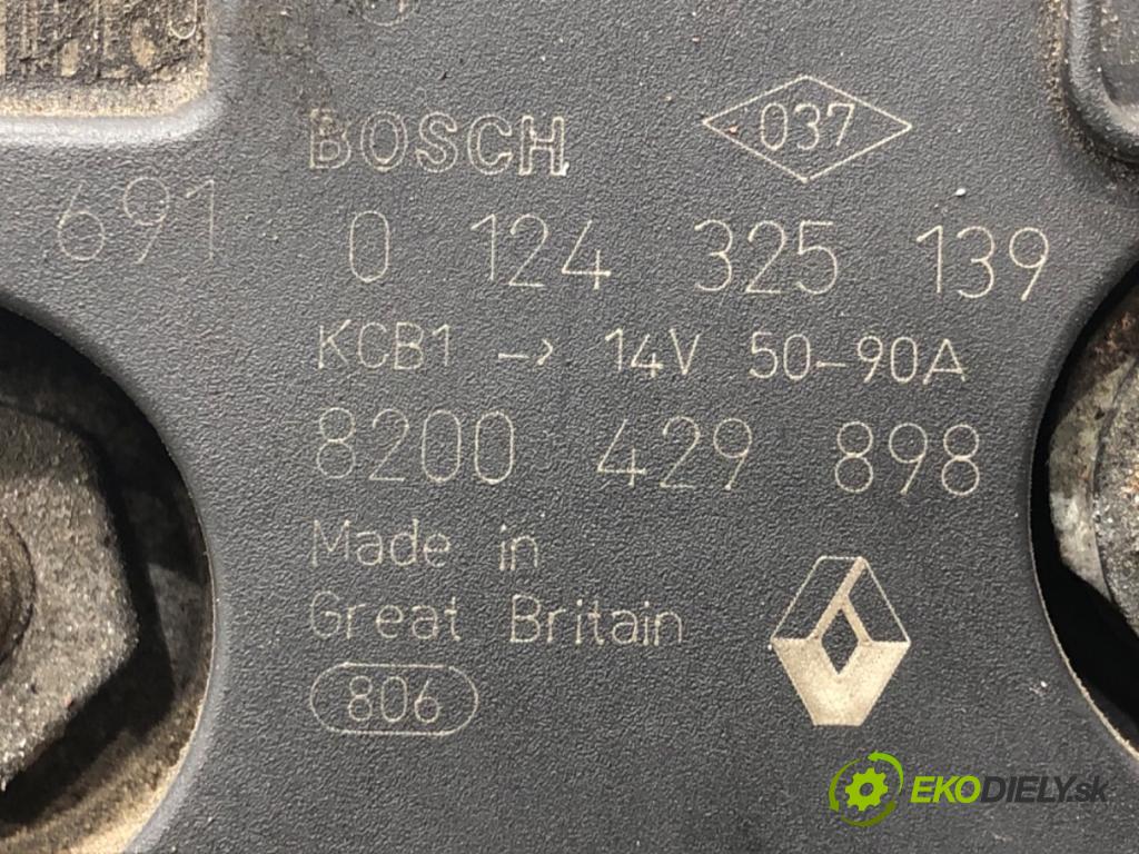 RENAULT MODUS / GRAND MODUS (F/JP0_) 2004 - 2022    1.2 (JP0C, JP0K, FP0C, FP0K, FP0P, JP0P, JP0T) 55 kW [75 KM] benzyna 2004 - 2022  Alternátor 0124325139 (Alternátory)
