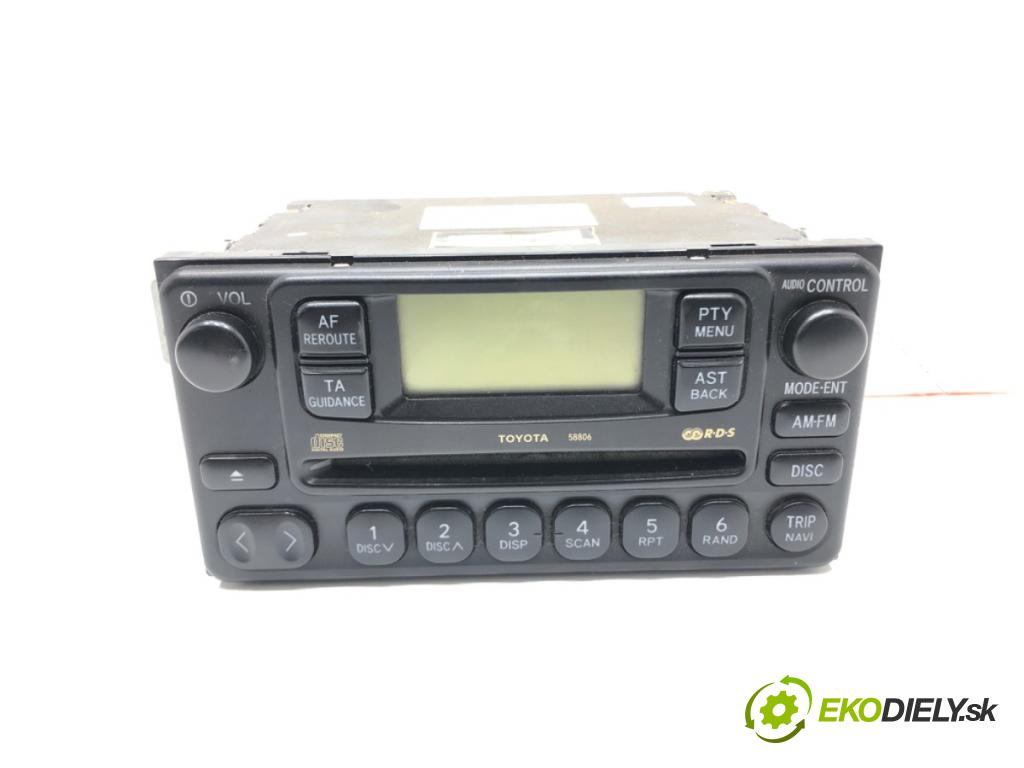 TOYOTA RAV 4 II (_A2_) 2000 - 2005    2.0 D 4WD (CLA20_, CLA21_) 85 kW [116 KM] olej napędowy 2001 - 2005  RADIO 86120-42061 (Audio zariadenia)