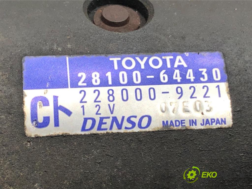 TOYOTA RAV 4 II (_A2_) 2000 - 2005    2.0 D 4WD (CLA20_, CLA21_) 85 kW [116 KM] olej napędowy 2001 - 2005  Štartér 28100-64430 (Štartéry)