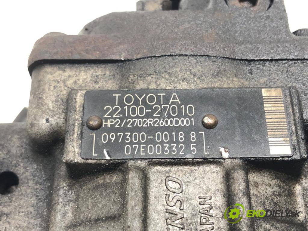 TOYOTA RAV 4 II (_A2_) 2000 - 2005    2.0 D 4WD (CLA20_, CLA21_) 85 kW [116 KM] olej napędowy 2001 - 2005  Pumpa vstrekovacia 22100-27010 (Vstrekovacie čerpadlá)