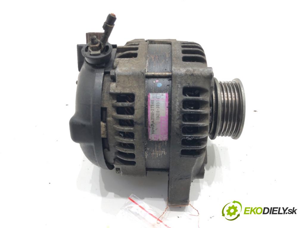 TOYOTA RAV 4 II (_A2_) 2000 - 2005    2.0 D 4WD (CLA20_, CLA21_) 85 kW [116 KM] olej napędowy 2001 - 2005  Alternátor 27060-27040 (Alternátory)