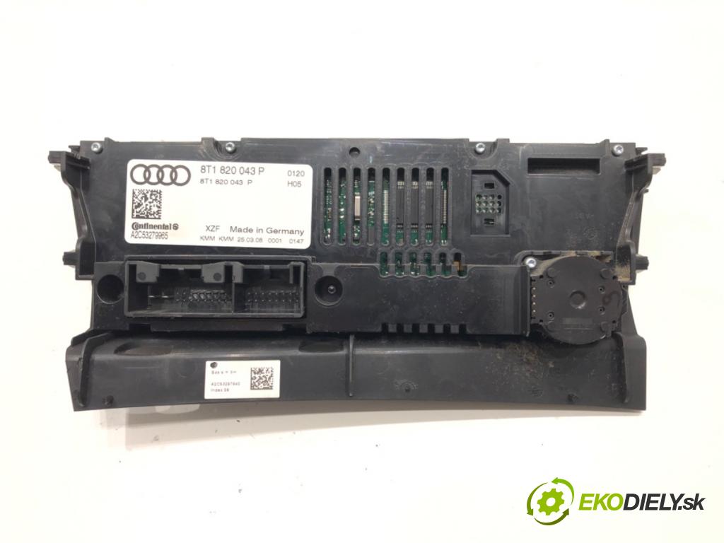 AUDI A4 B8 Avant (8K5) 2007 - 2015    1.8 TFSI 118 kW [160 KM] benzyna 2007 - 2012  Panel ovládania kúrenia 8T1820043P (Prepínače, spínače, tlačidlá a ovládače kúrenia)