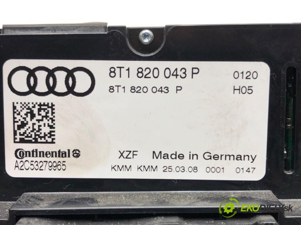 AUDI A4 B8 Avant (8K5) 2007 - 2015    1.8 TFSI 118 kW [160 KM] benzyna 2007 - 2012  Panel ovládania kúrenia 8T1820043P (Prepínače, spínače, tlačidlá a ovládače kúrenia)