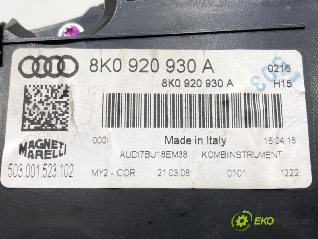 AUDI A4 B8 Avant (8K5) 2007 - 2015    1.8 TFSI 118 kW [160 KM] benzyna 2007 - 2012  Prístrojovka 8K0920930A (Prístrojové dosky, displeje)
