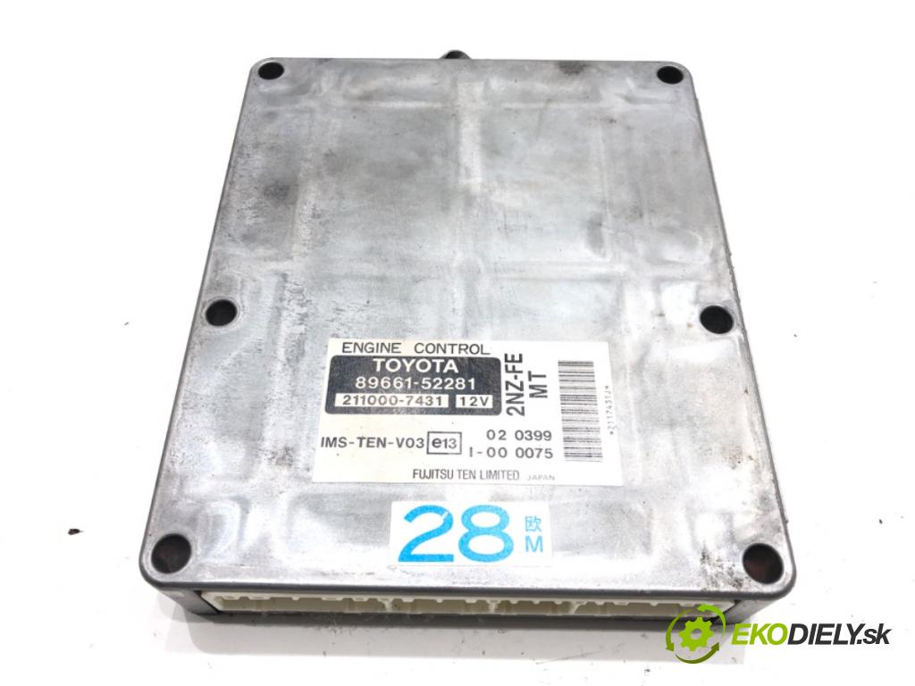 TOYOTA YARIS VERSO (_P2_) 1999 - 2005    1.3 (NCP20_, NCP22_) 63 kW [86 KM] benzyna 1999 - 2002  riadiaca jednotka Motor 89661-52281 (Riadiace jednotky)