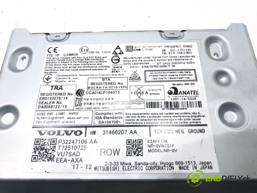 VOLVO XC60 II (246) 2017 - 2022    D4 AWD 140 kW [190 KM] olej napędowy 2017 - 2022  RADIO Navigácia 31466207 (Audio zariadenia)