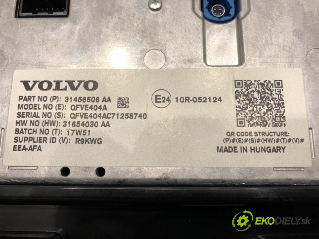 VOLVO XC60 II (246) 2017 - 2022    D4 AWD 140 kW [190 KM] olej napędowy 2017 - 2022  Dislpej 31456506 (Prístrojové dosky, displeje)