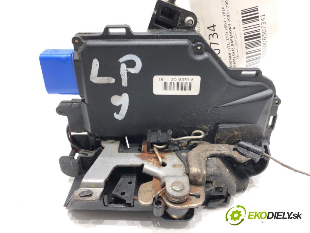 VW TOURAN (1T1, 1T2) 2003 - 2010    1.9 TDI 74 kW [100 KM] olej napędowy 2003 - 2004  zámok dveře levý přední část 3D1837015