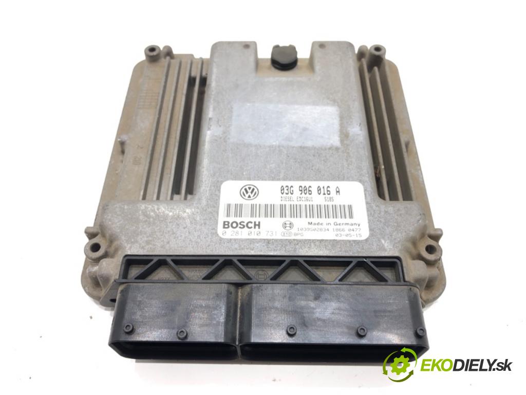 VW TOURAN (1T1, 1T2) 2003 - 2010    1.9 TDI 74 kW [100 KM] olej napędowy 2003 - 2004  riadiaca jednotka Motor 03G906016A (Riadiace jednotky)
