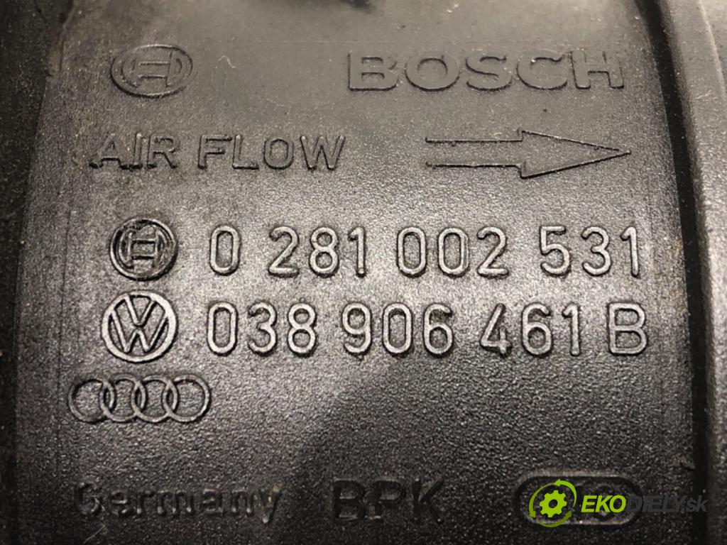 VW TOURAN (1T1, 1T2) 2003 - 2010    1.9 TDI 74 kW [100 KM] olej napędowy 2003 - 2004  Váha vzduchu 0281002531 038906461B (Váhy vzduchu)