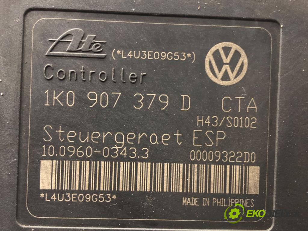 VW TOURAN (1T1, 1T2) 2003 - 2010    1.9 TDI 74 kW [100 KM] olej napędowy 2003 - 2004  Pumpa ABS 1K0907379D (Pumpy ABS)