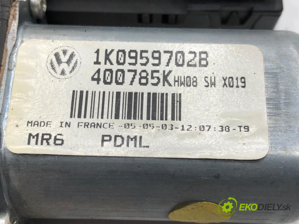 VW TOURAN (1T1, 1T2) 2003 - 2010    1.9 TDI 74 kW [100 KM] olej napędowy 2003 - 2004  motorek sťahovaní okna přední část pravý 1K0959792A (Ostatné)