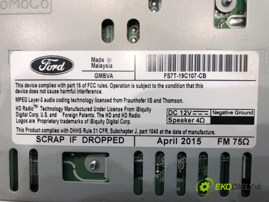 FORD MONDEO V sedan (CD) 2012 - 2022    2.0 EcoBoost 179 kW [243 KM] benzyna 2012 - 2016  RADIO FS7T-19C107-CB (Audio zariadenia)