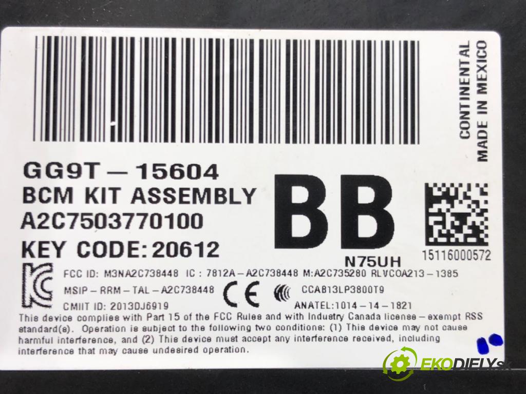 FORD MONDEO V sedan (CD) 2012 - 2022    2.0 EcoBoost 179 kW [243 KM] benzyna 2012 - 2016  modul BSI GG9T-15604-BB (Pojistkové skříňky)