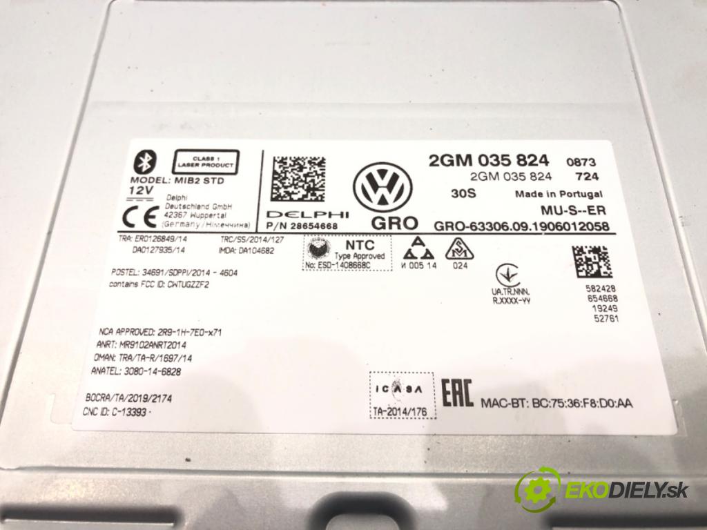 VW T-CROSS (C11) 2018 - 2022    1.0 TSi 85 kW [116 KM] benzyna 2018 - 2022  Menič CD 2GM035824 (CD meniče)