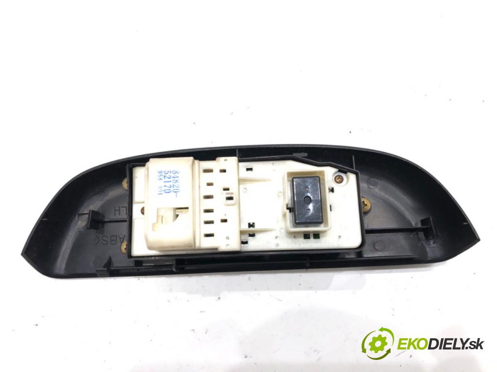 TOYOTA YARIS VERSO (_P2_) 1999 - 2005    1.3 (NCP20_, NCP22_) 62 kW [84 KM] benzyna 2002 - 2005  Prepínač okien 84820-52170 (Prepínače, spínače, tlačidlá a ovládače kúrenia)