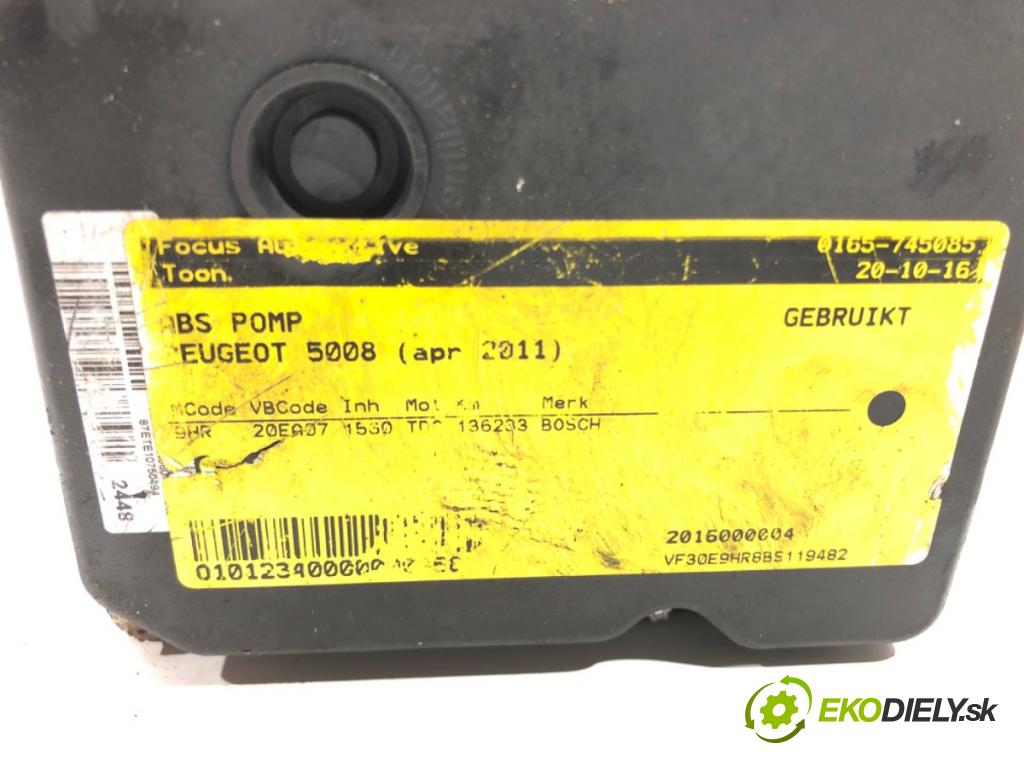 PEUGEOT 5008 (0U_, 0E_) 2009 - 2017    1.6 16V 115 kW [156 KM] benzyna 2009 - 2017  Pumpa ABS 0265951738 (Pumpy ABS)