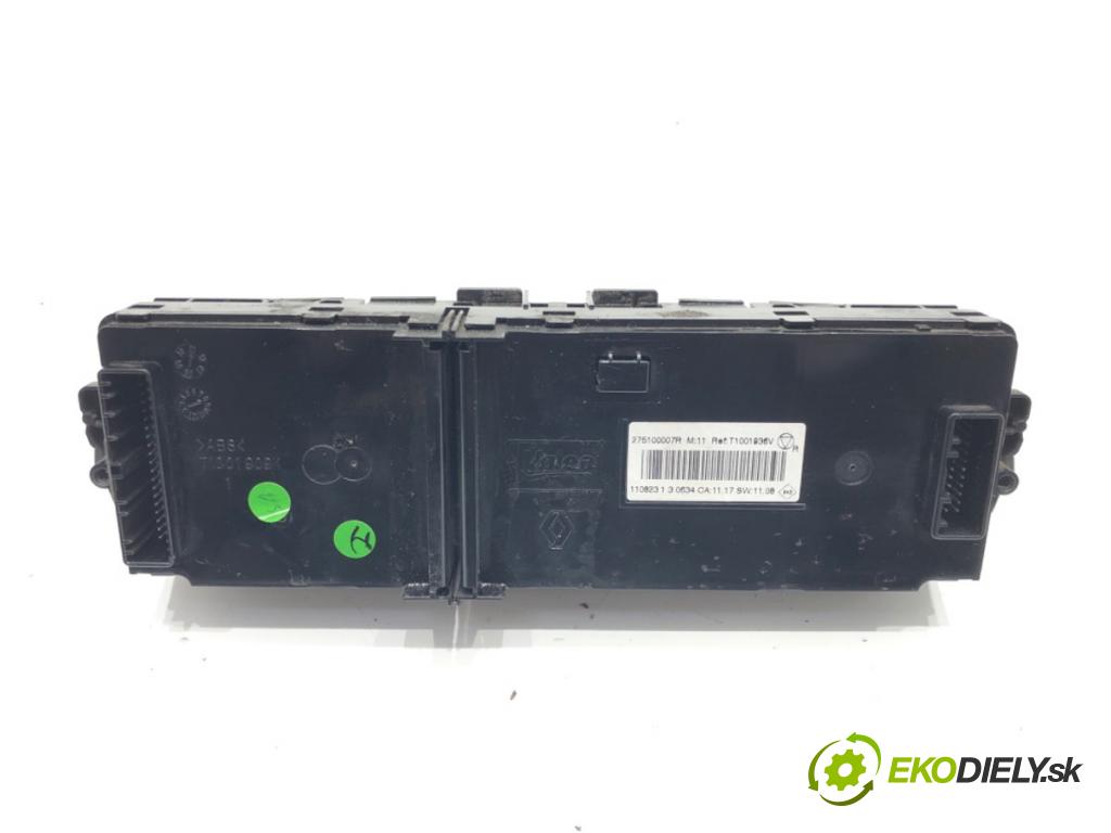 RENAULT MEGANE III Hatchback Van (BZ_) 2008 - 2015    1.5 dCi (BZ0D, BZ1G, BZ1F, BZ1M, BZ1W, BZ0R, BZ10) 81 kW [110 KM] olej napędowy 2009 - 2015  Panel ovládania kúrenia 275100007R (Prepínače, spínače, tlačidlá a ovládače kúrenia)