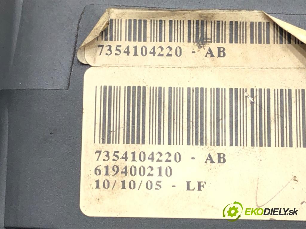FIAT GRANDE PUNTO (199_) 2005 - 2022    1.3 D Multijet (199.AXD11, 199.AXD1A, 199.AXD1B,... 66 kW [90 KM] olej napędowy 2005 - 2010  Prepínač kombinovaný 7354104220 (Prepínače, spínače, tlačidlá a ovládače kúrenia)