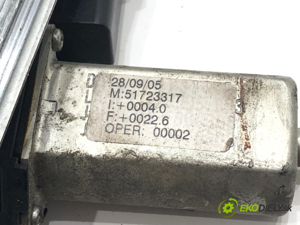 FIAT GRANDE PUNTO (199_) 2005 - 2022    1.3 D Multijet (199.AXD11, 199.AXD1A, 199.AXD1B,... 66 kW [90 KM] olej napędowy 2005 - 2010  mechanismus okna levý přední část 51723317