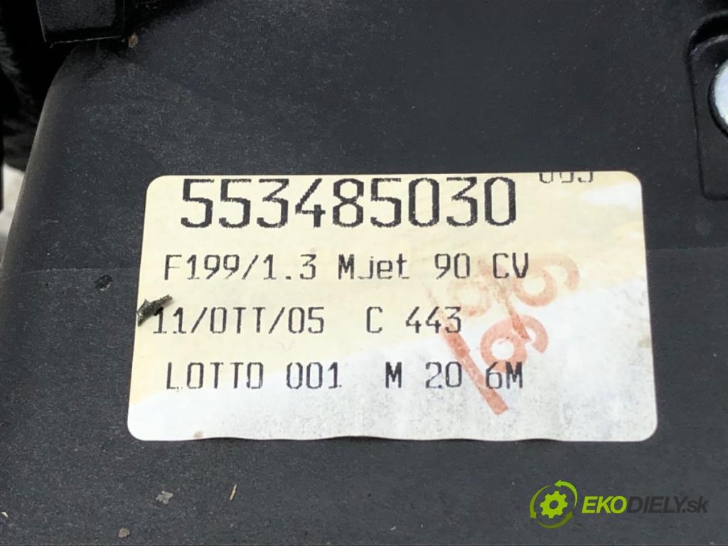 FIAT GRANDE PUNTO (199_) 2005 - 2022    1.3 D Multijet (199.AXD11, 199.AXD1A, 199.AXD1B,... 66 kW [90 KM] olej napędowy 2005 - 2010  Kulisa 553485030 (Rýchlostné páky / kulisy)