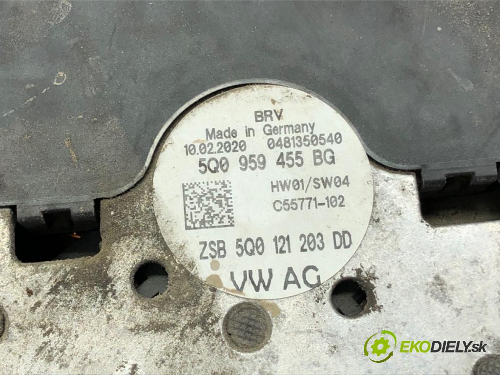VW GOLF VII (5G1, BQ1, BE1, BE2) 2012 - 2022    1.6 TDI 85 kW [115 KM] olej napędowy 2016 - 2022  Ventilátor chladiča 5Q0959455BG (Ventilátory)