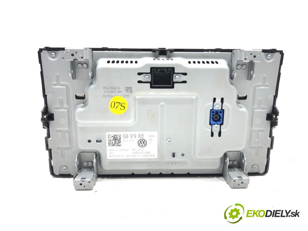 VW GOLF VII (5G1, BQ1, BE1, BE2) 2012 - 2022    1.6 TDI 85 kW [115 KM] olej napędowy 2016 - 2022  RADIO Dislpej 5G6919605