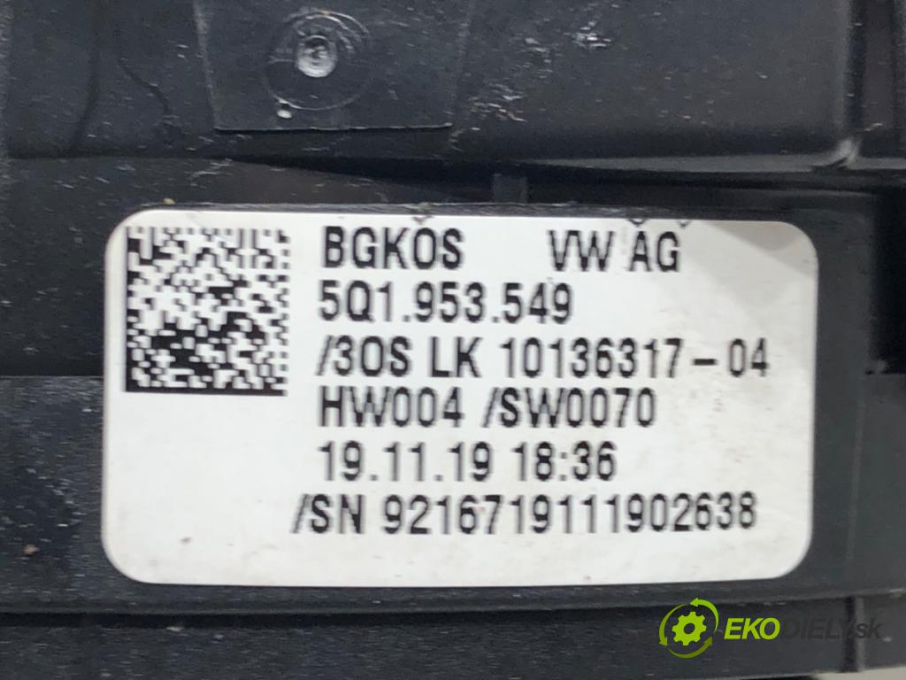 VW GOLF VII (5G1, BQ1, BE1, BE2) 2012 - 2022    1.6 TDI 85 kW [115 KM] olej napędowy 2016 - 2022  Krúžok, slimák airbag 5Q1953549 (Airbagy)