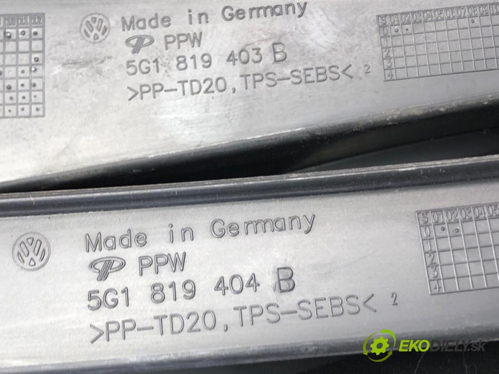 VW GOLF VII (5G1, BQ1, BE1, BE2) 2012 - 2022    1.6 TDI 85 kW [115 KM] olej napędowy 2016 - 2022  Torpédo, plast pod čelné okno 5G1819404B 5G1819403B (Torpéda)