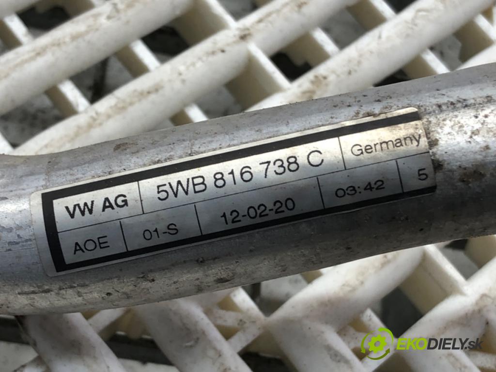VW GOLF VII (5G1, BQ1, BE1, BE2) 2012 - 2022    1.6 TDI 85 kW [115 KM] olej napędowy 2016 - 2022  rúrka klimatizácie 5WB816738C (Rúrky klimatizácie)