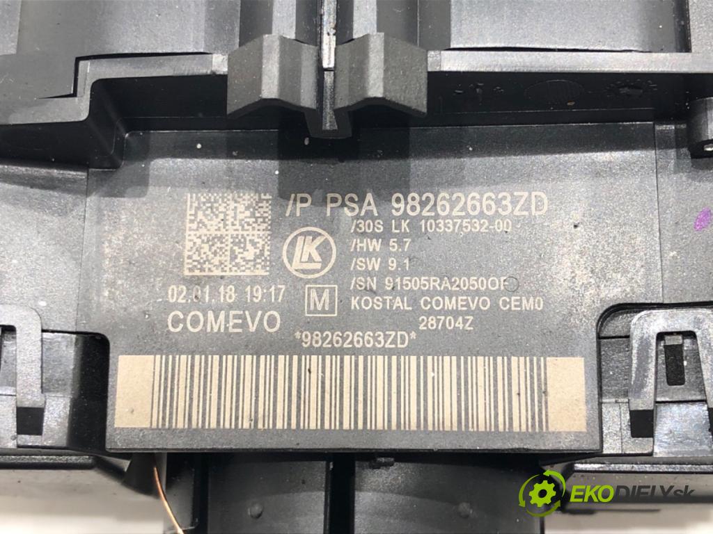 CITROEN C4 CACTUS 2014 - 2022    1.2 THP 110 81 kW [110 KM] benzyna 2014 - 2022  Prepínač kombinovaný 98262663ZD (Prepínače, spínače, tlačidlá a ovládače kúrenia)