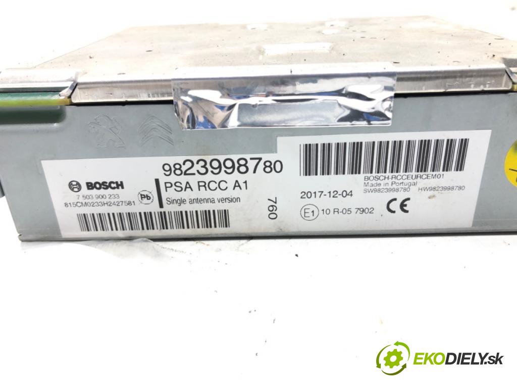 CITROEN C4 CACTUS 2014 - 2022    1.2 THP 110 81 kW [110 KM] benzyna 2014 - 2022  RADIO 9823998780 (Audio zariadenia)