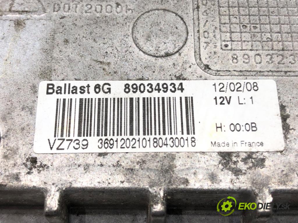 RENAULT LAGUNA III Grandtour (KT0/1) 2007 - 2015    2.0 dCi GT (KT11, KT1E, KT1N) 131 kW [178 KM] olej napędowy 2008 - 2015  Menič XENON 89034934 (Riadiace jednotky xenónu)