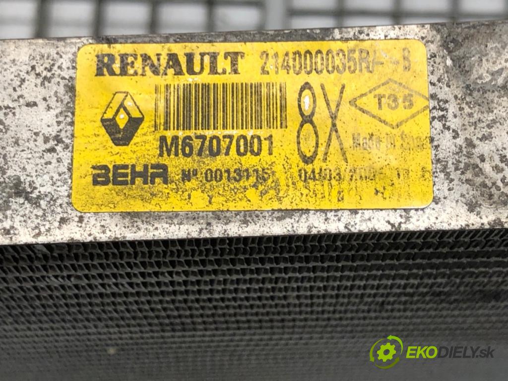 RENAULT LAGUNA III Grandtour (KT0/1) 2007 - 2015    2.0 dCi GT (KT11, KT1E, KT1N) 131 kW [178 KM] olej napędowy 2008 - 2015  chladič vody 214000035R (Chladiče vody)