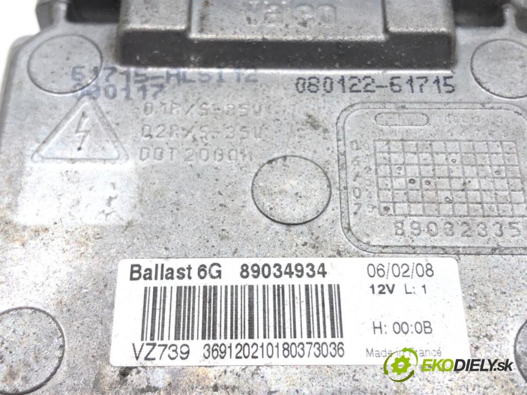 RENAULT LAGUNA III Grandtour (KT0/1) 2007 - 2015    2.0 dCi GT (KT11, KT1E, KT1N) 131 kW [178 KM] olej napędowy 2008 - 2015  Menič XENON 89034934 (Riadiace jednotky xenónu)