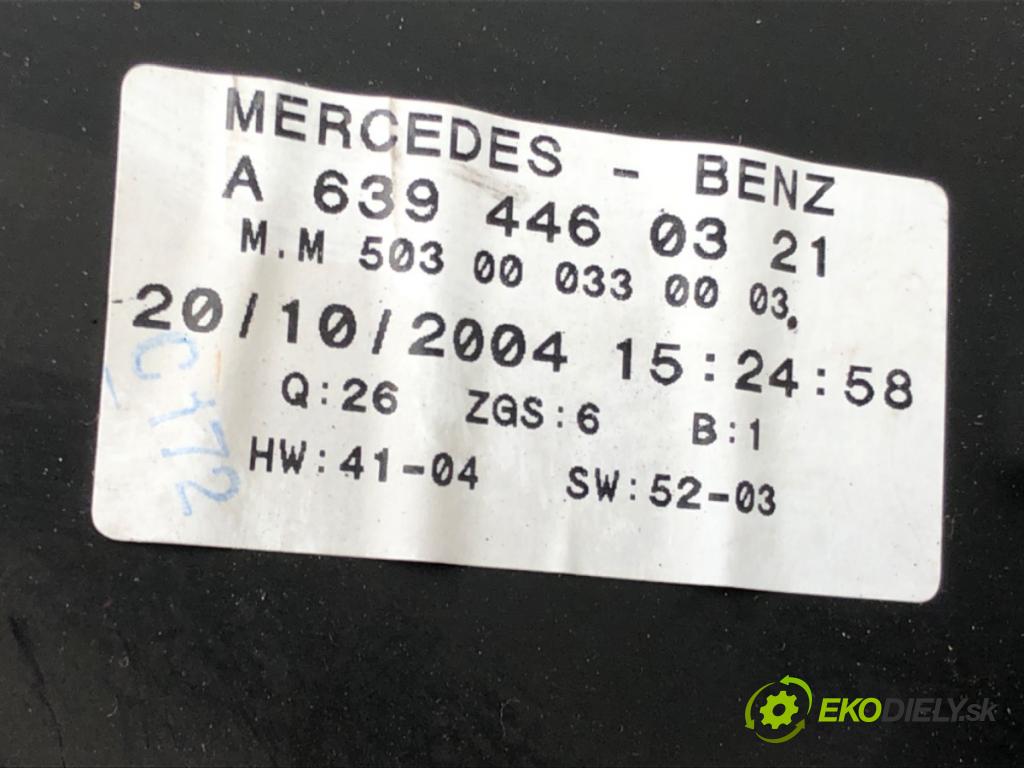 MERCEDES-BENZ VITO Autobus (W639) 2003 - 2022    111 CDI (639.701, 639.703, 639.705) 80 kW [109 KM] olej napędowy 2003 - 2022  Prístrojovka A6394460321 (Prístrojové dosky, displeje)