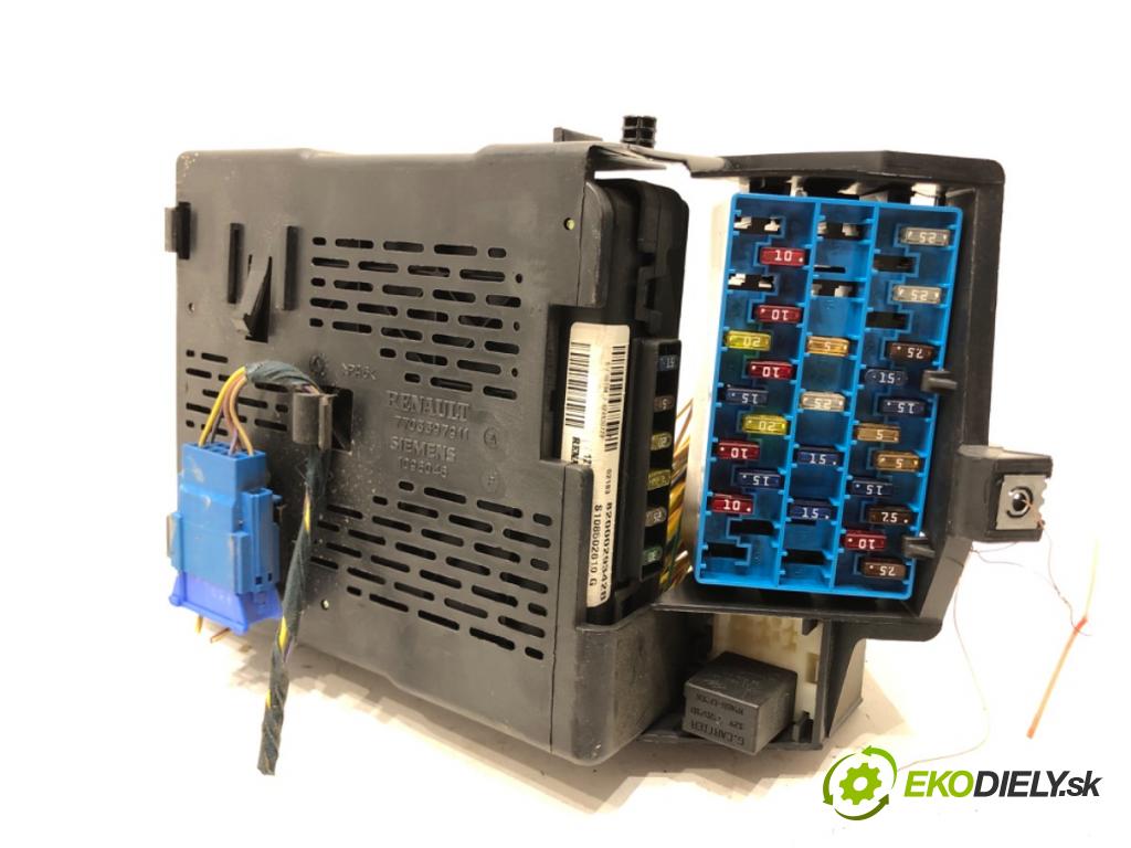 RENAULT SCÉNIC I nadwozie wielkoprzestrzenne (MPV) (JA0/1_, FA0_) 1999 - 2010    1.8 16V (JA12, JA1R, JA1M, JA1A) 85 kW [115 KM] benzyna 2001 - 2003  modul BSI 8200029342B (Pojistkové skříňky)