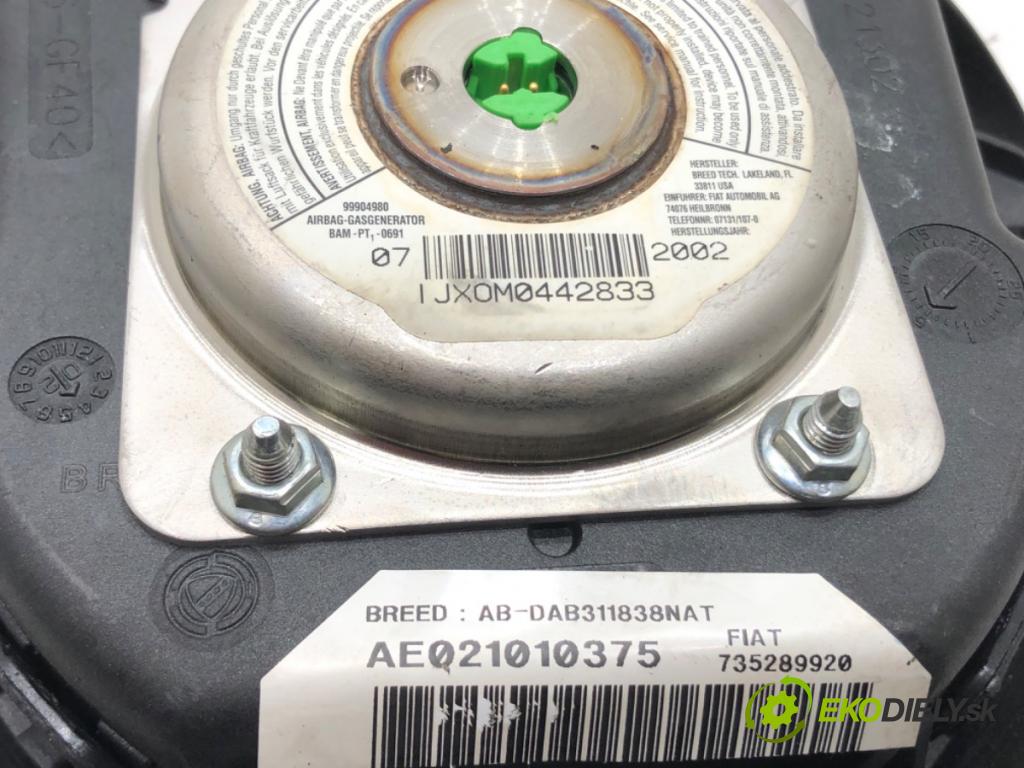 ALFA ROMEO 147 (937_) 2000 - 2010    2.0 16V T.SPARK (937.AXA1, 937.AXC1, 937.BXC1) 110 kW [150 KM] benzyna 2001 - 2010  AirBag volantu 735289920 (Airbagy)