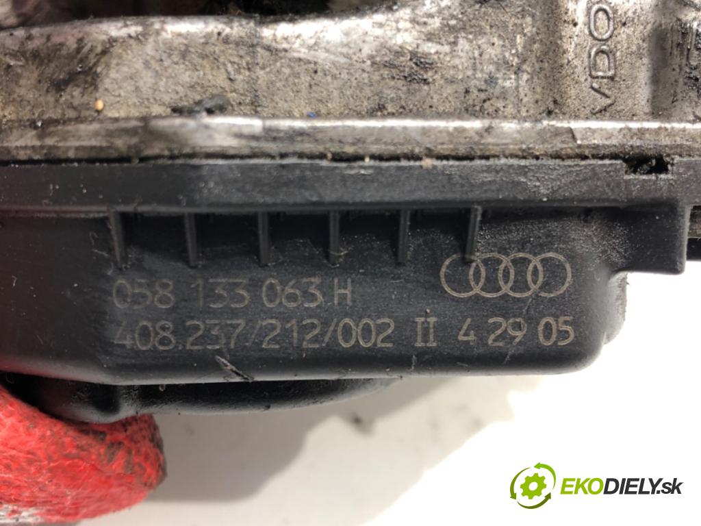 AUDI A4 B5 (8D2) 1994 - 2001    1.8 92 kW [125 KM] benzyna 1994 - 2000  Škrtiaca klapka 058133063H (Škrtiace klapky)